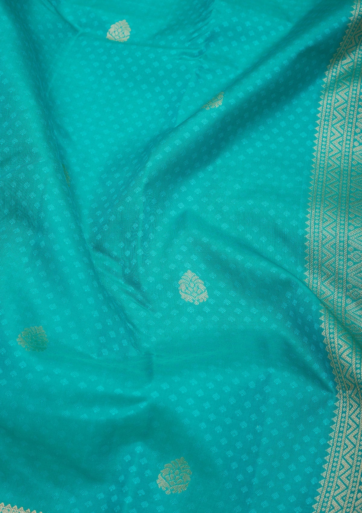 Rama Green Zariwork Pure Silk Saree