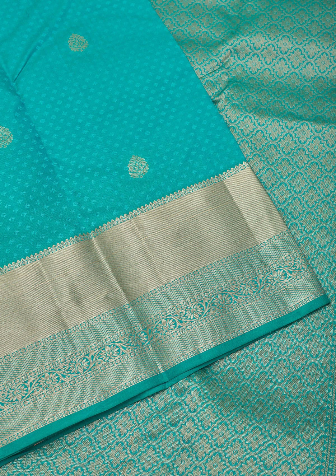 Rama Green Zariwork Pure Silk Saree