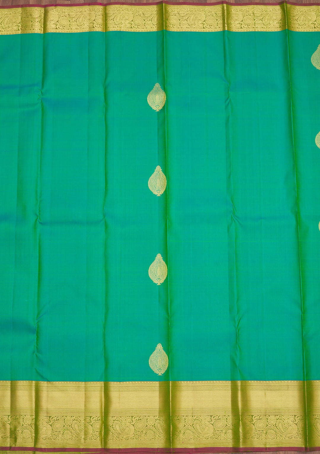 Rama Green Zariwork Pure Silk Saree