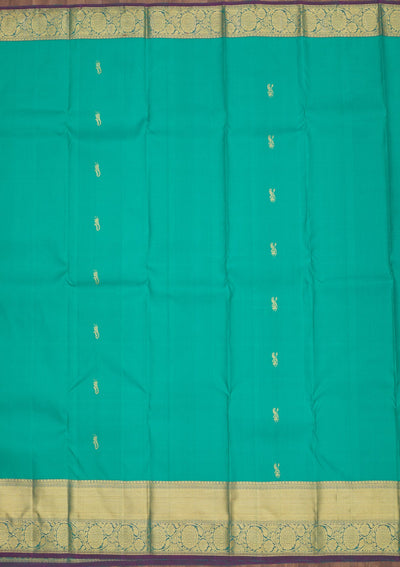 Rama Green Zariwork Pure Silk Saree