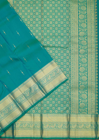 Rama Green Zariwork Pure Silk Saree