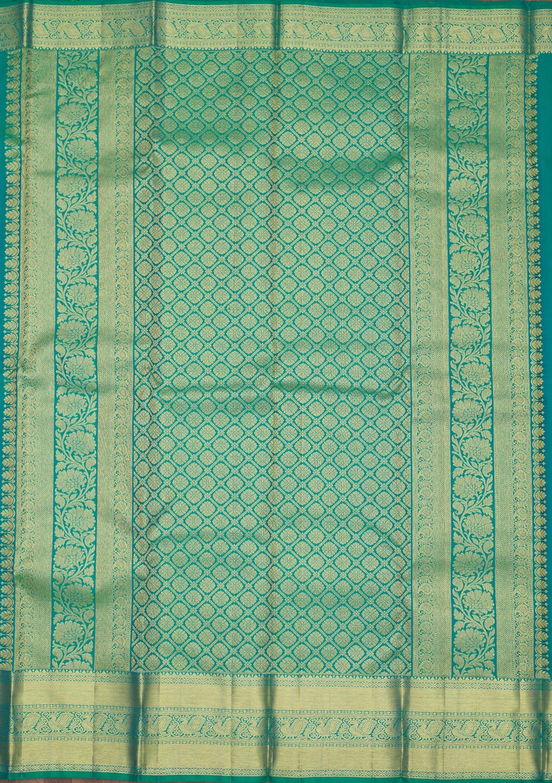Rama Green Zariwork Pure Silk Saree