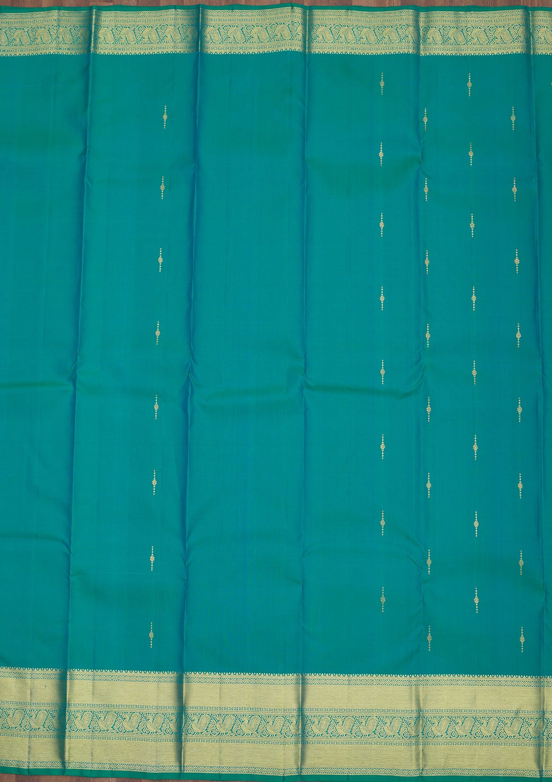 Rama Green Zariwork Pure Silk Saree