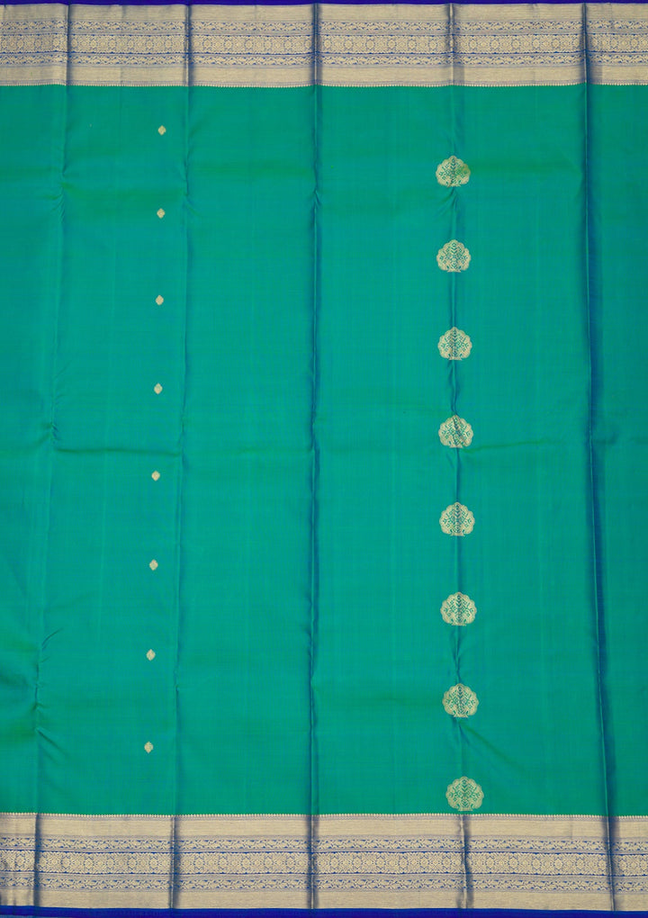 Rama Green Zariwork Pure Silk Saree