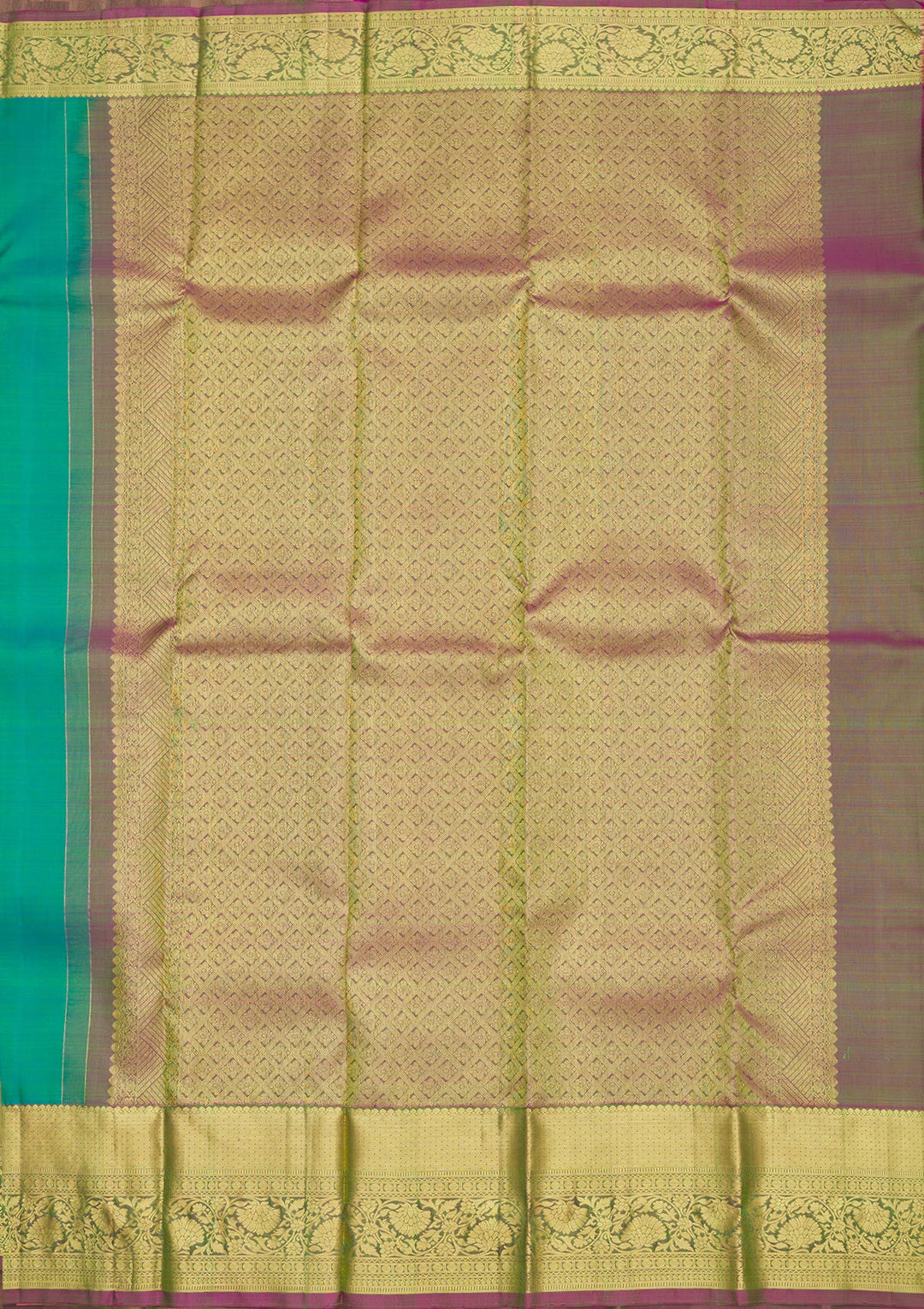 Rama Green Zariwork Pure Silk Saree