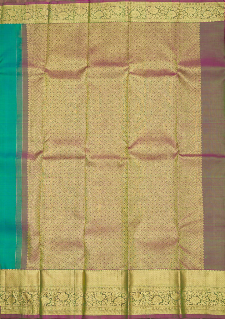 Rama Green Zariwork Pure Silk Saree