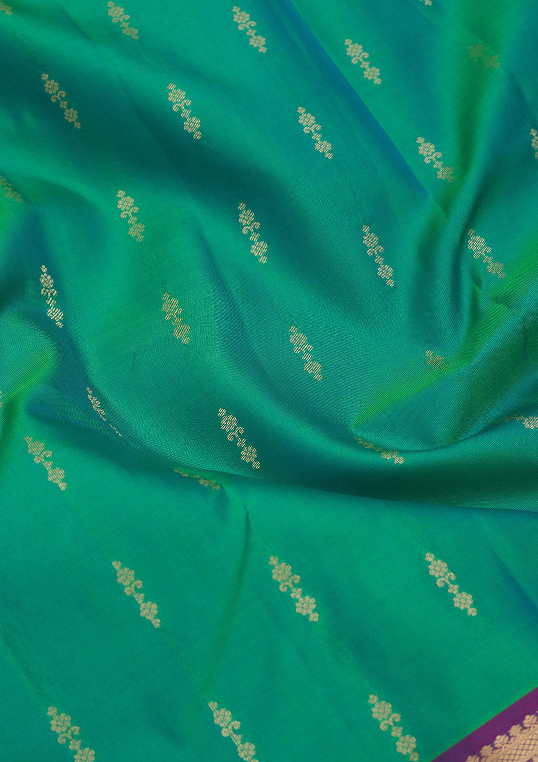 Rama Green Zariwork Pure Silk Saree