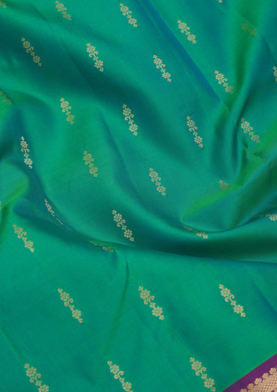 Rama Green Zariwork Pure Silk Saree