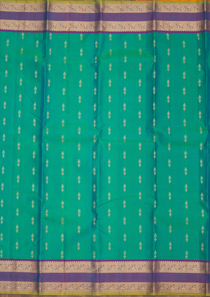 Rama Green Zariwork Pure Silk Saree