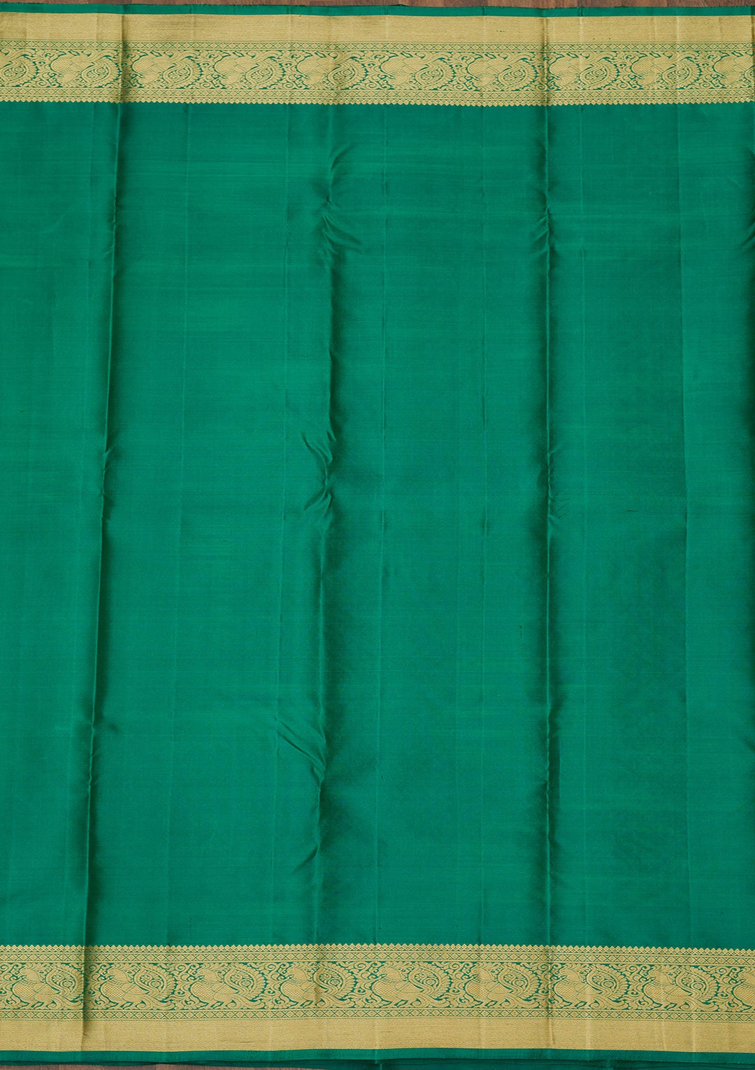 Rama Green Zariwork Pure Silk Saree-Koskii