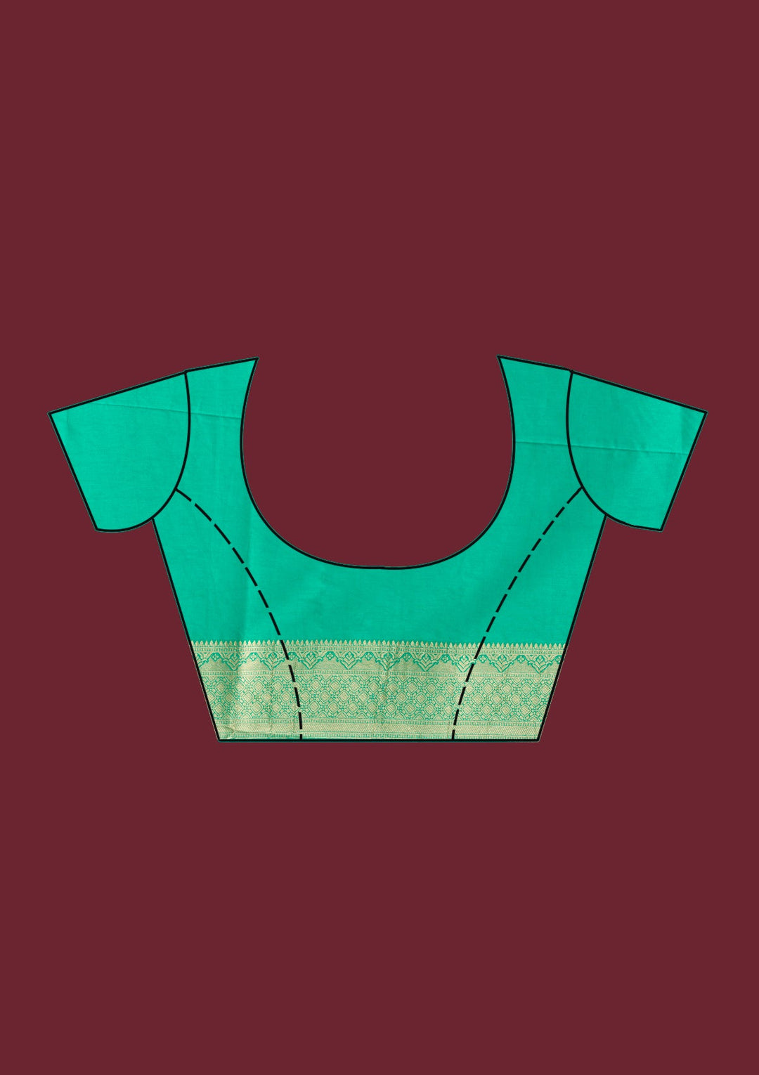 Rama Green Zariwork Soft Silk Saree-Koskii