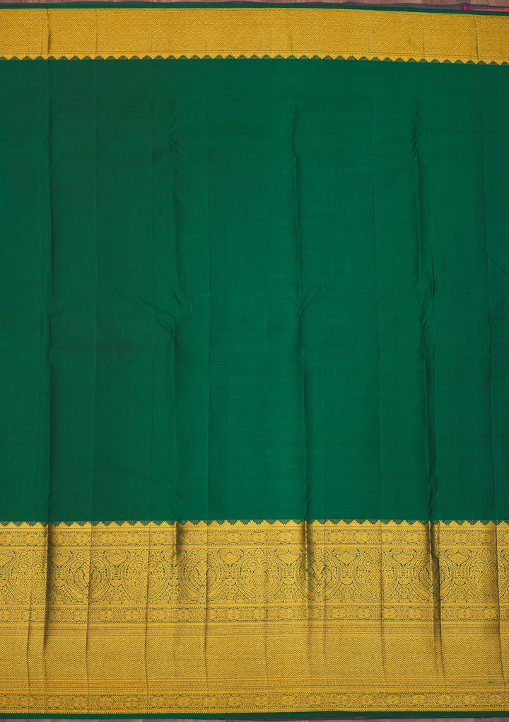 Rani Pink Zariwork Pure Silk Saree-Koskii