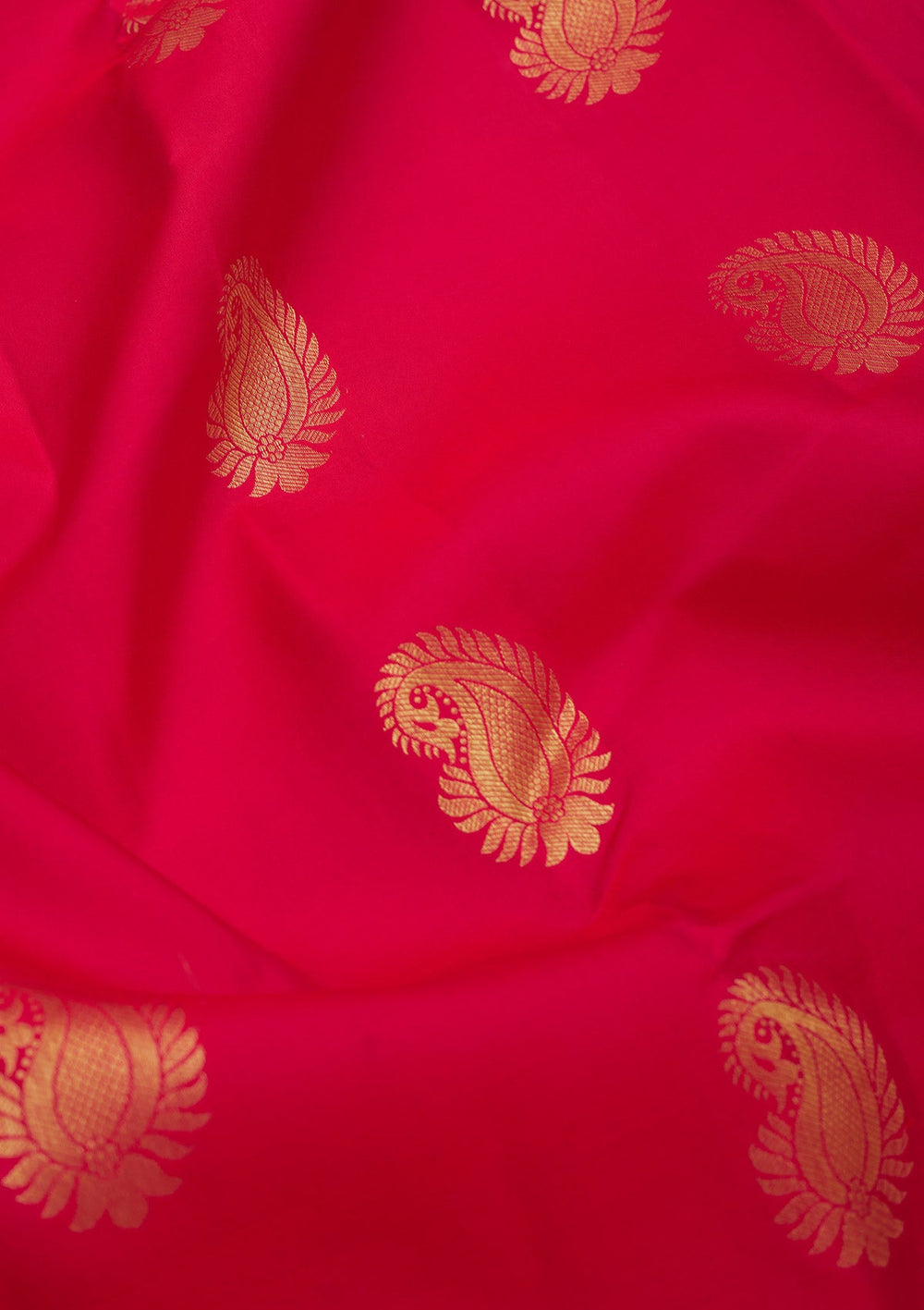 Rani Pink Zariwork Pure Silk Saree-Koskii