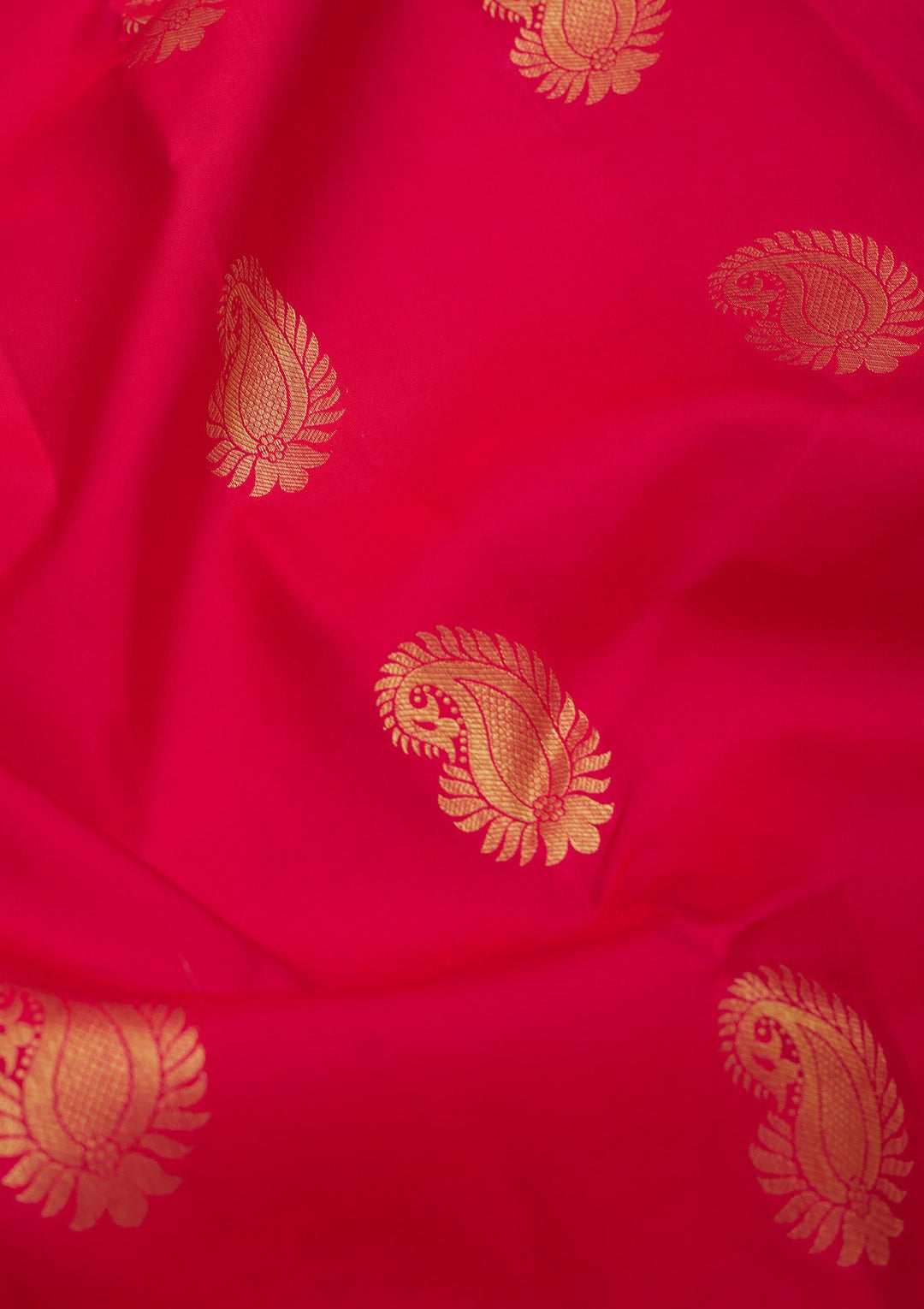 Rani Pink Zariwork Pure Silk Saree-Koskii