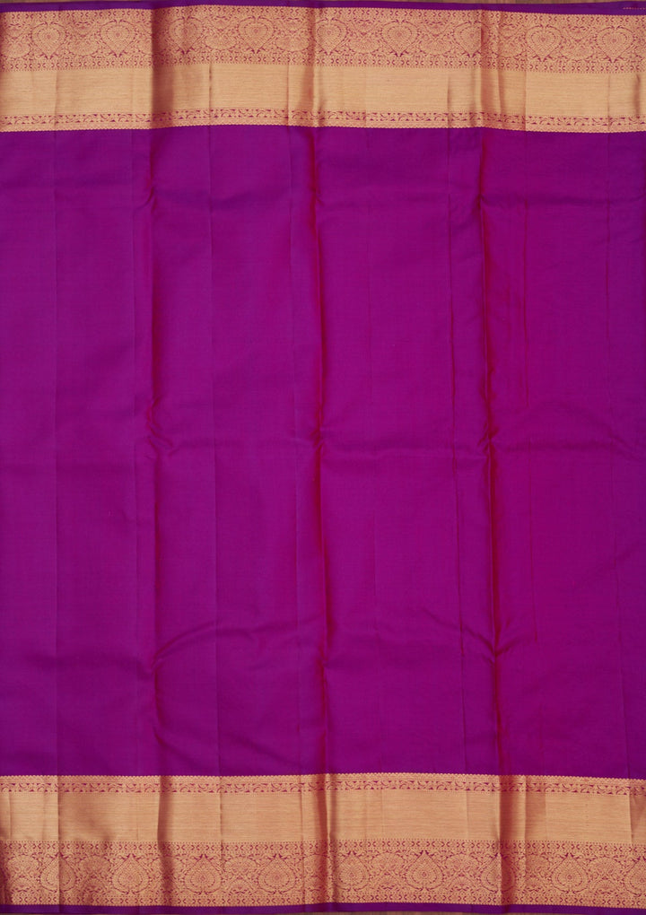 Rani Pink Zariwork Pure Silk Saree-Koskii