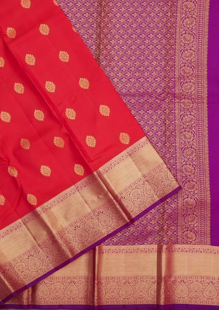 Rani Pink Zariwork Pure Silk Saree-Koskii
