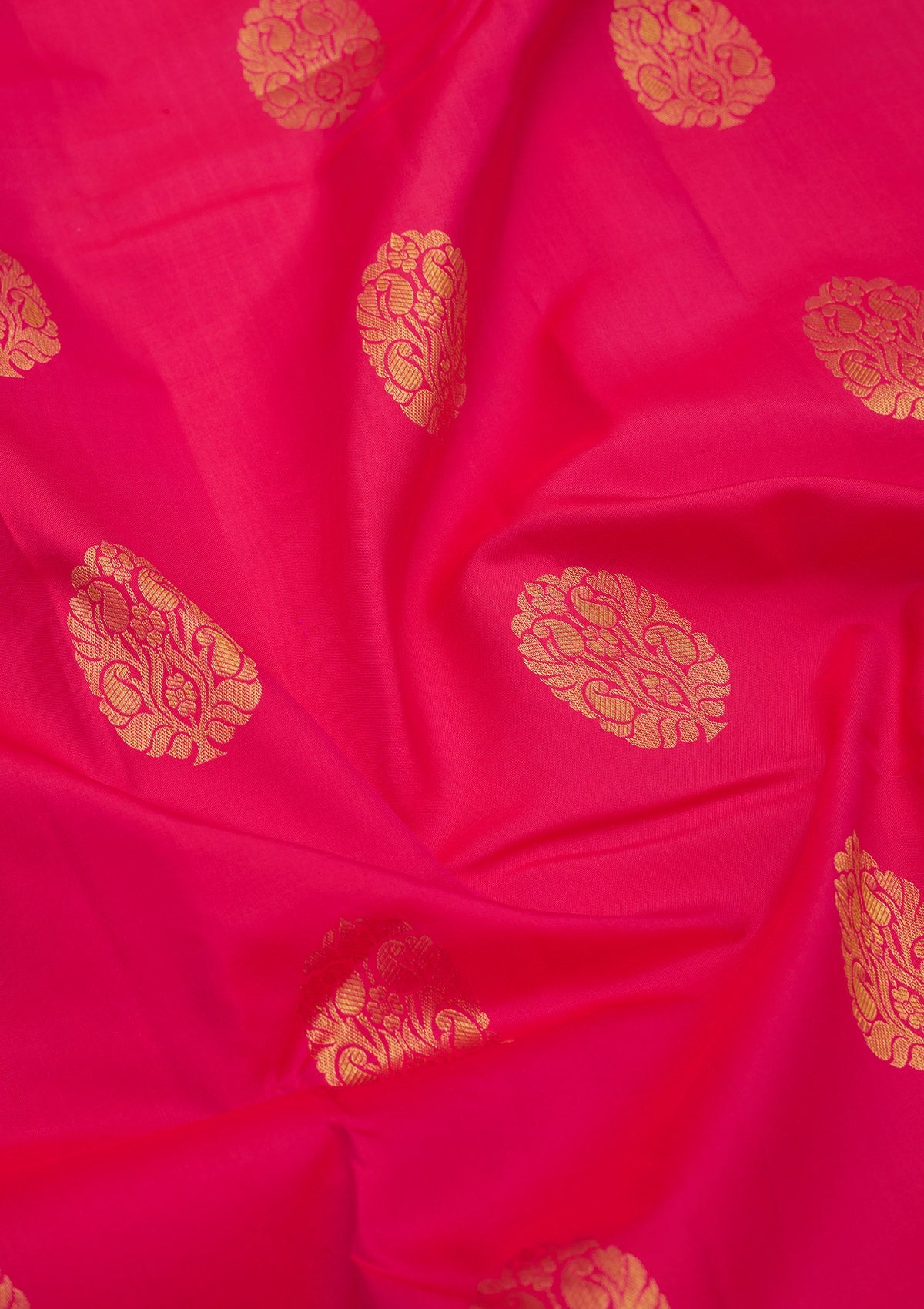 Rani Pink Zariwork Pure Silk Saree-Koskii