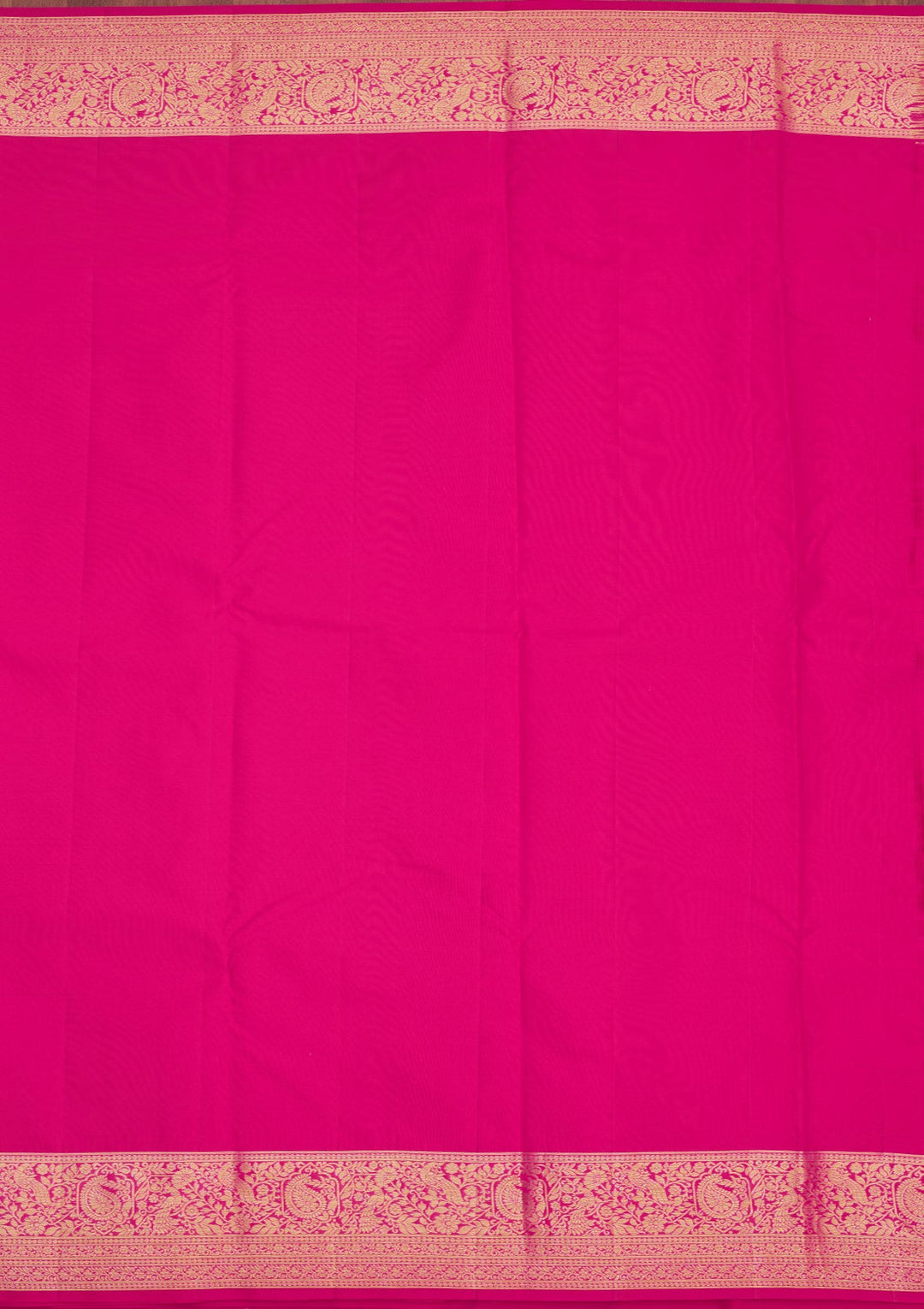 Rani Pink Zariwork Pure Silk Saree-Koskii