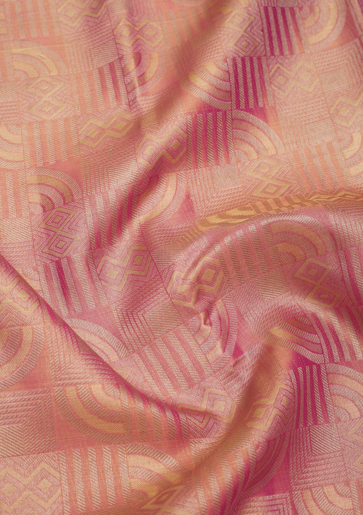 Rani Pink Zariwork Pure Silk Saree-Koskii