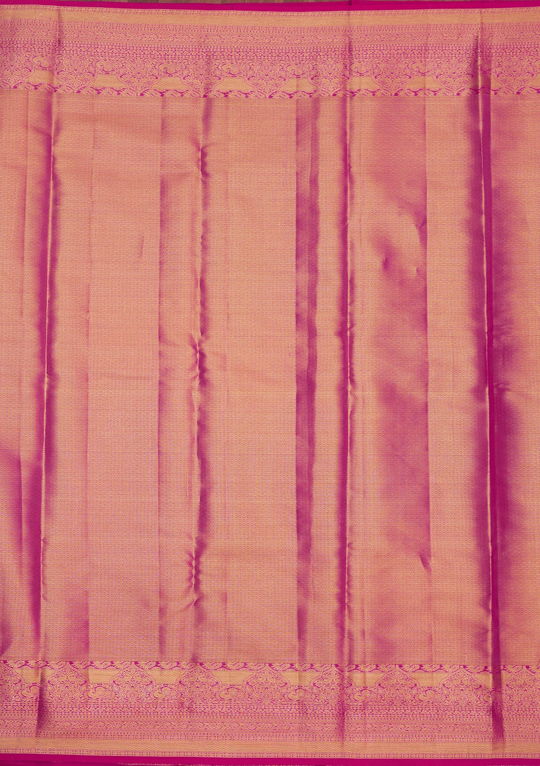 Rani Pink Zariwork Pure Silk Saree-Koskii