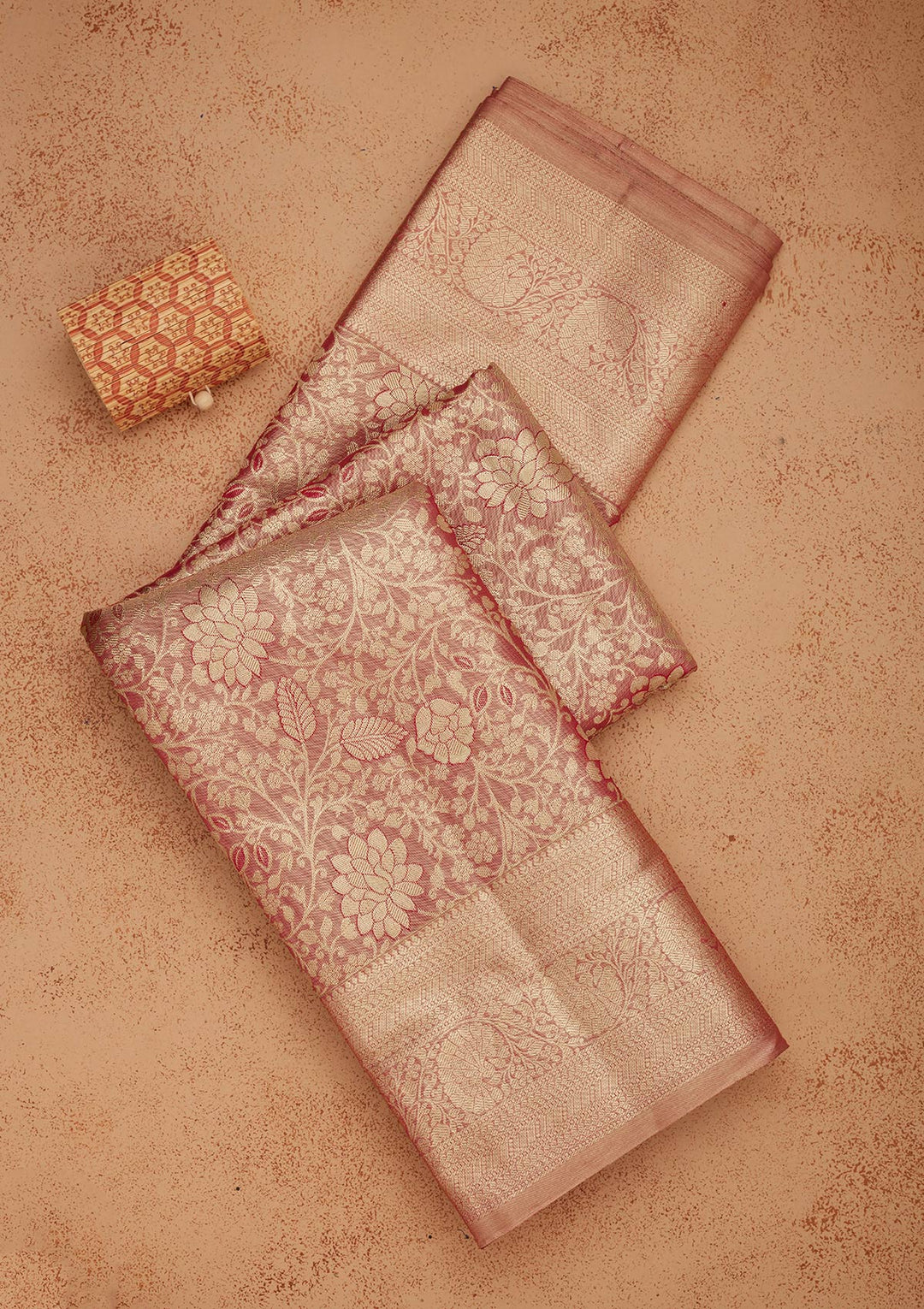 Rani Pink Zariwork Pure Silk Saree-Koskii