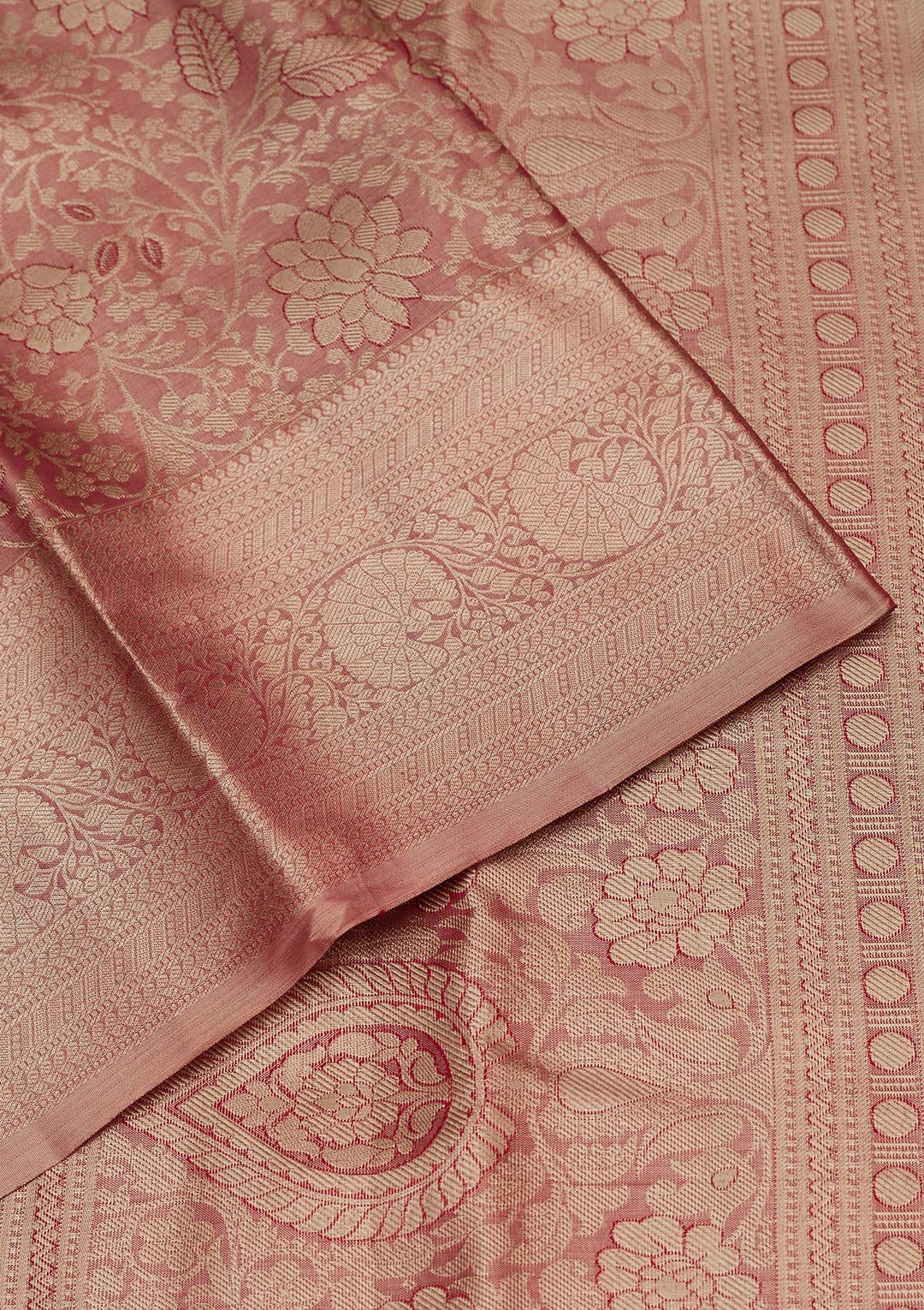 Rani Pink Zariwork Pure Silk Saree-Koskii