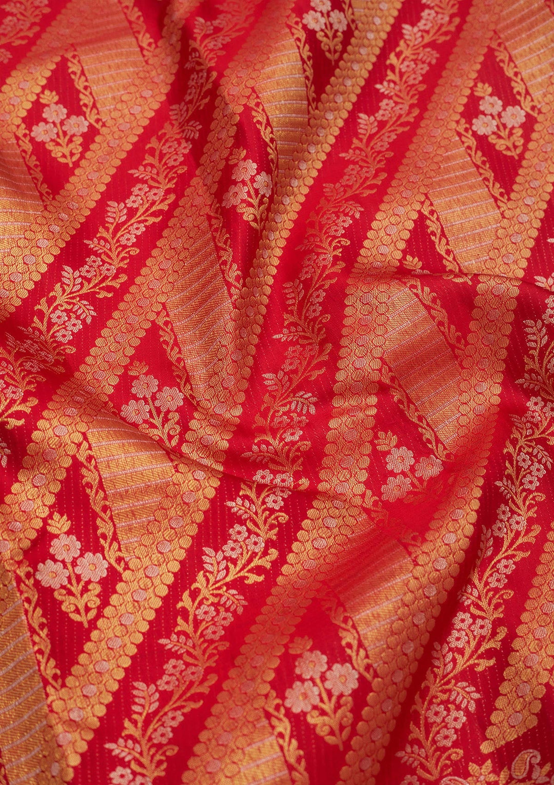 Rani Pink Zariwork Pure Silk Saree-Koskii