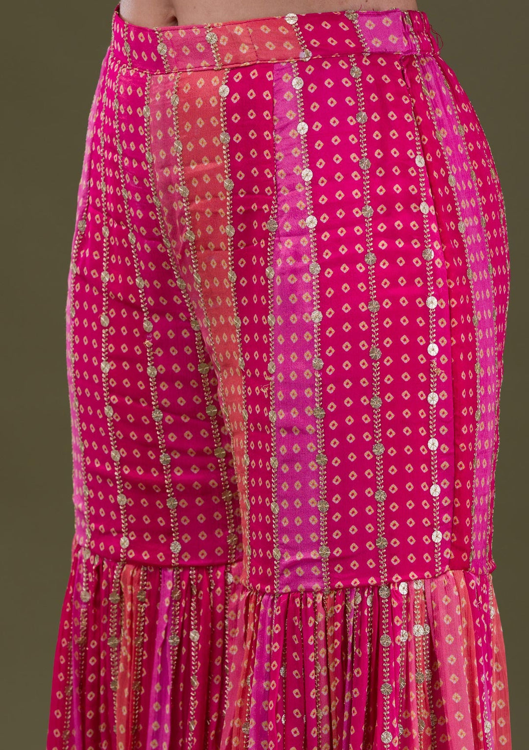 Rani Pink Cutdana Georgette Readymade Salwar Suit-Koskii