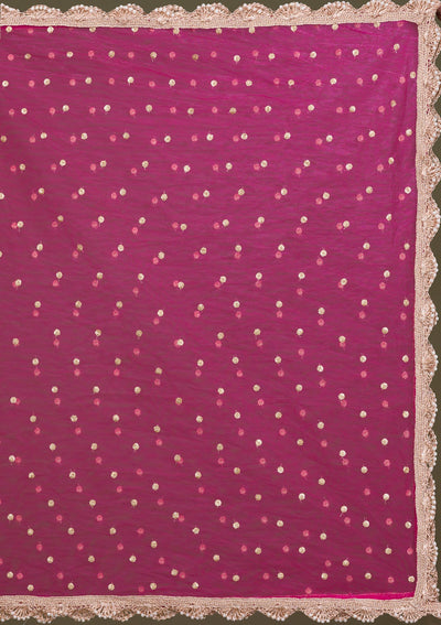 Rani Pink Cutdana Georgette Readymade Salwar Suit-Koskii