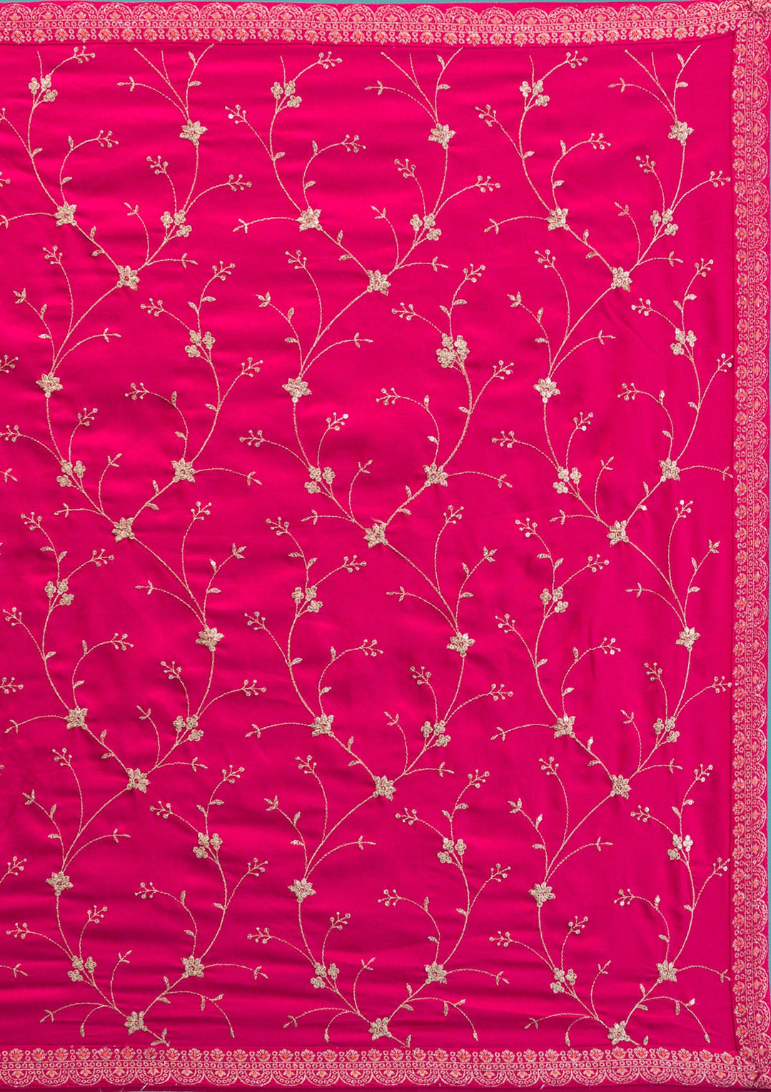 Rani Pink Printed Crepe Readymade Salwar Suit-Koskii