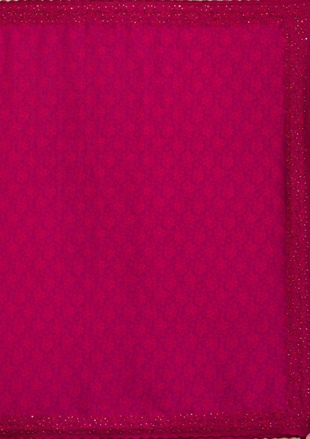 Rani Pink Printed Georgette Saree-Koskii