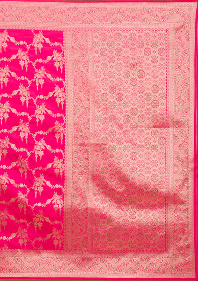 Rani Pink Stonework Art Silk Saree