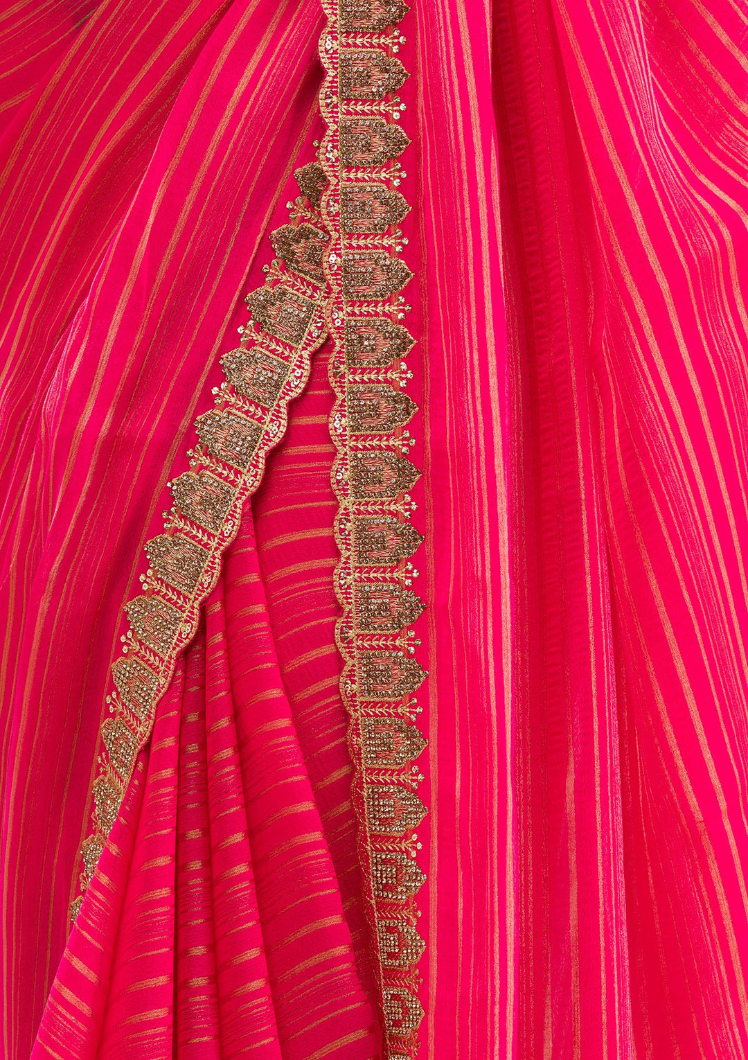 Rani Pink Stonework Georgette Saree-Koskii