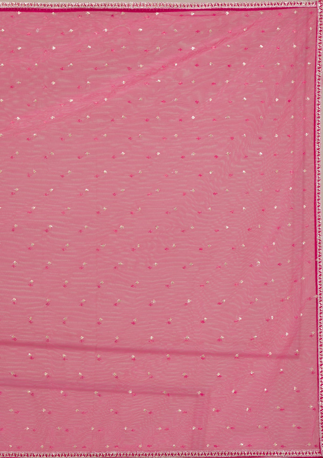 Rani Pink Threadwork Georgette Readymade Lehenga-Koskii