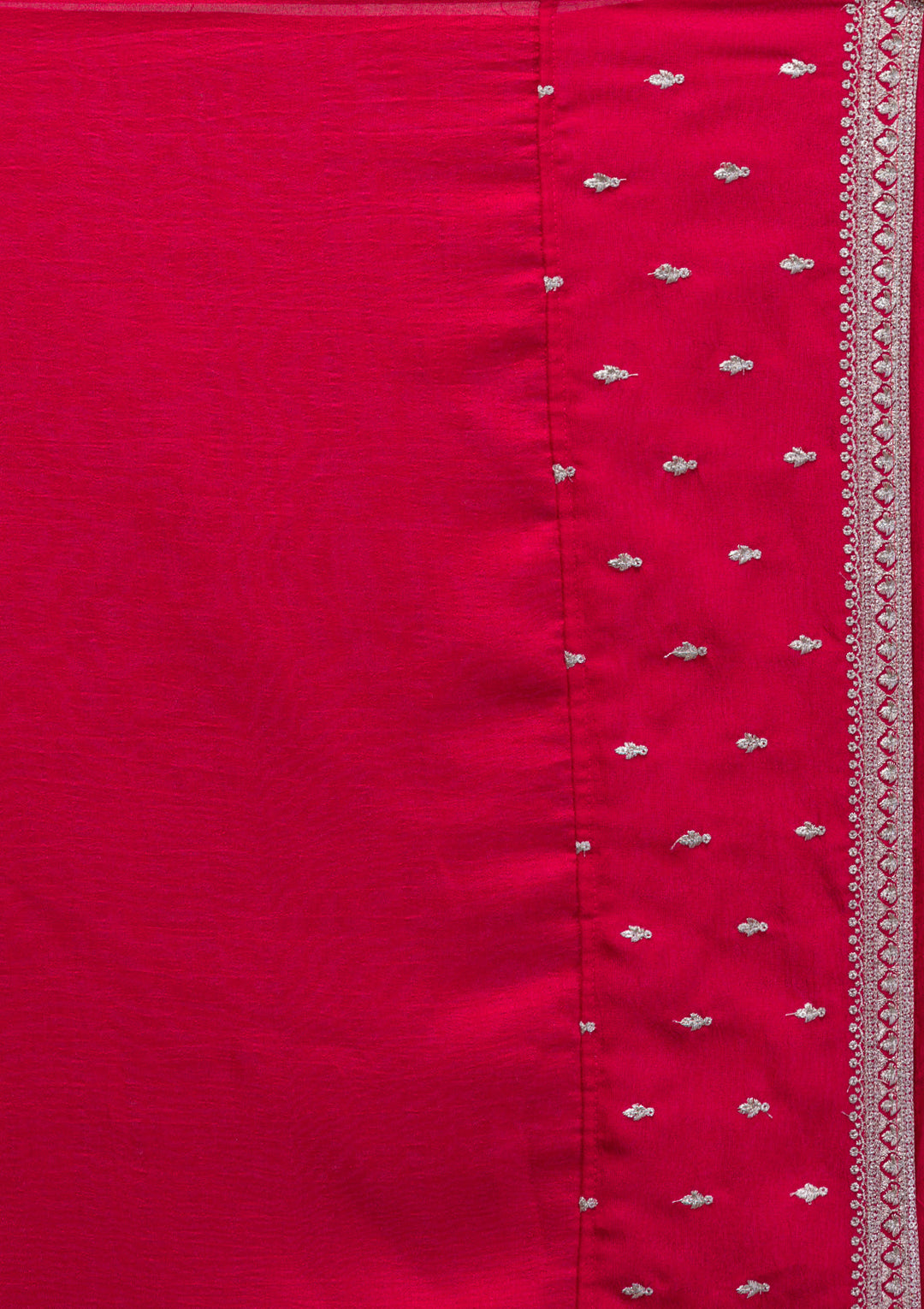 Red Threadwork Raw Silk Readymade Salwar Kameez