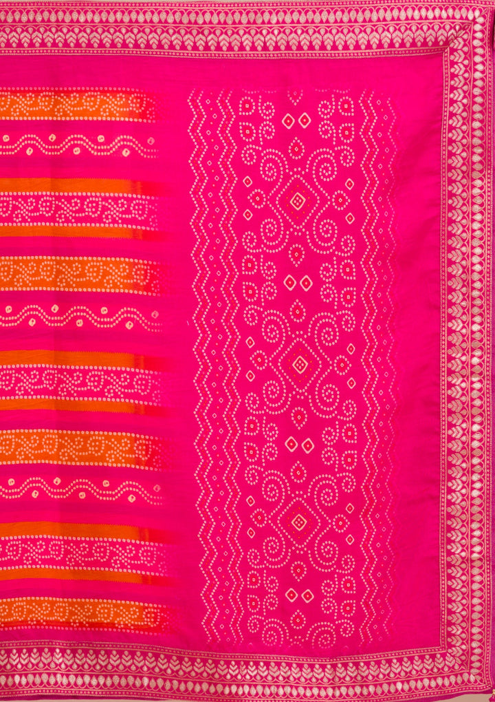 Rani Pink Zariwork Art Silk Readymade Sharara Kameez