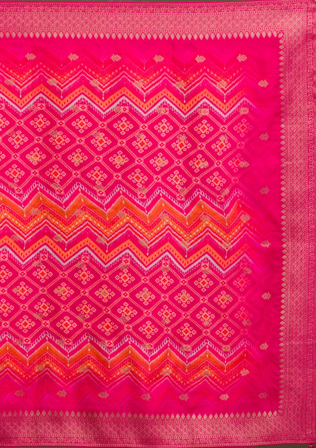 Rani Pink Zariwork Art Silk Readymade Sharara Kameez