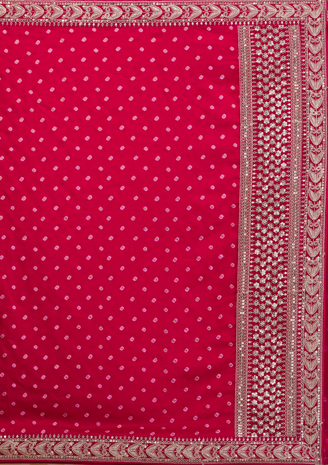 Maroon Zari & Sequins Work Raw Silk Saree