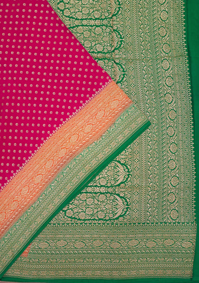 Rani Pink Zariwork Art Silk Saree