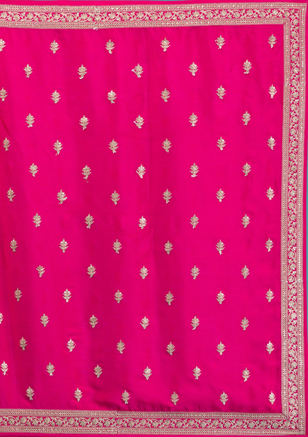 Rani Pink Zariwork Banarasi Readymade Salwar Suit-Koskii