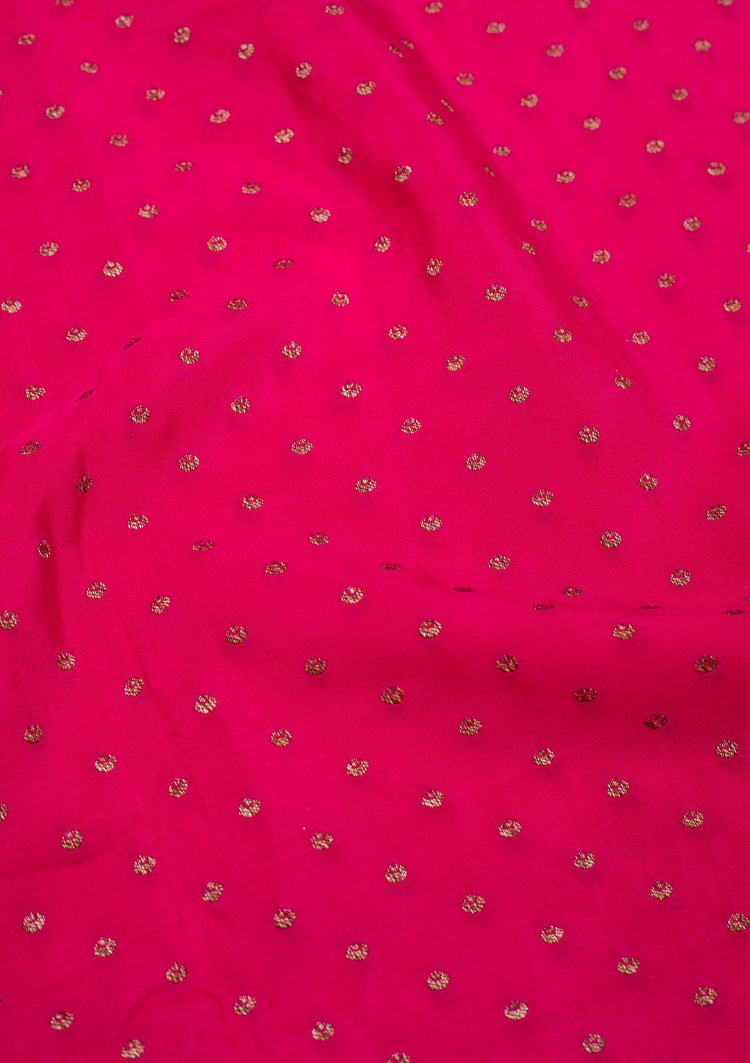 Rani Pink Zariwork Banarasi Saree-Koskii