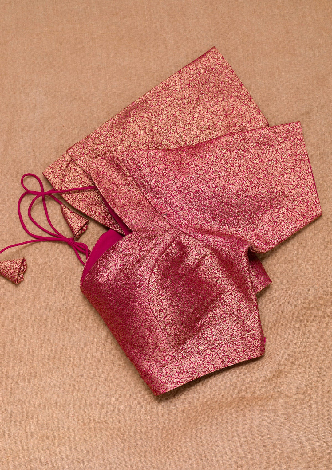 Rani Pink Zariwork Brocade Blouse-Koskii