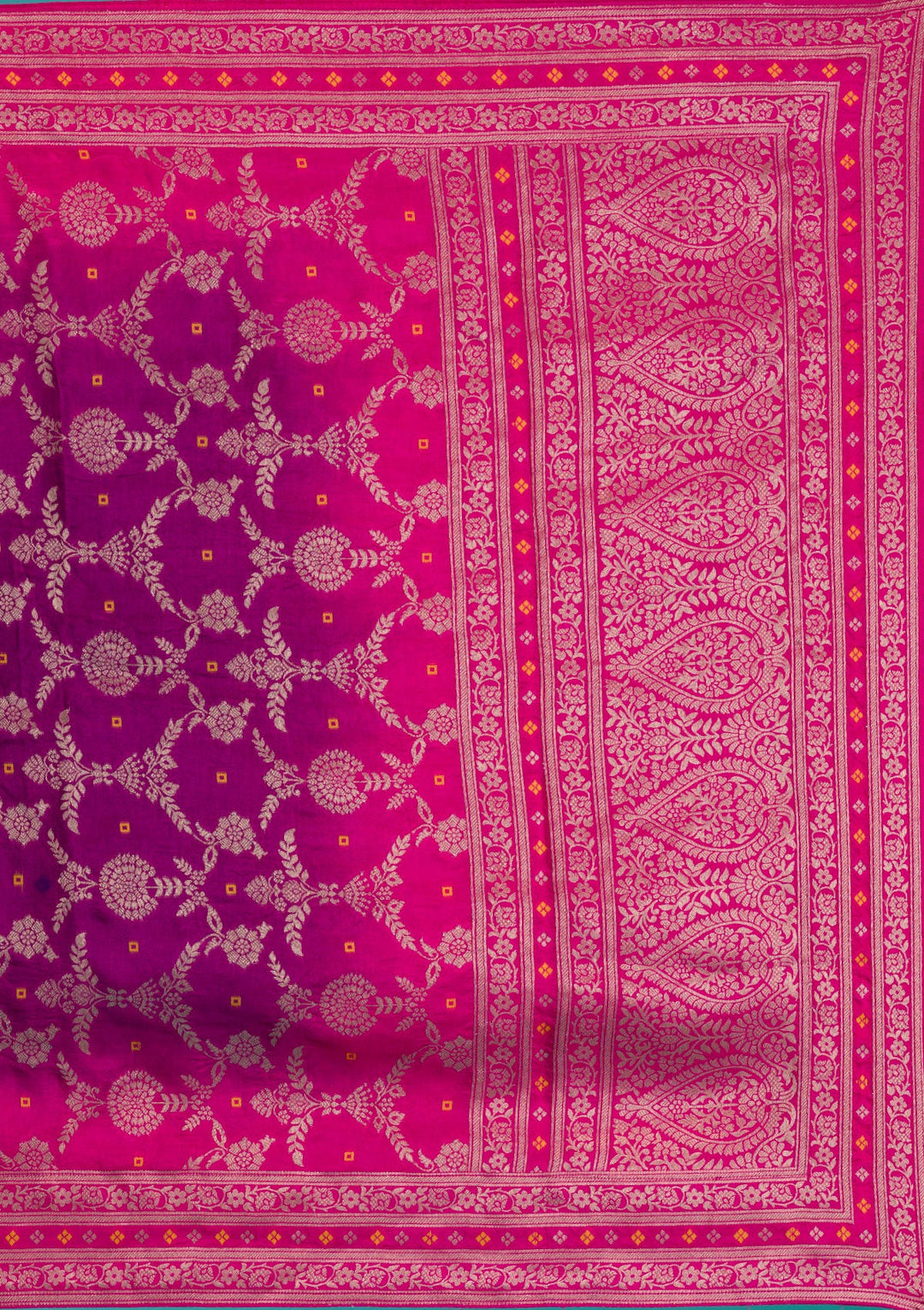 Rani Pink Zariwork Crepe Readymade Salwar Suit-Koskii
