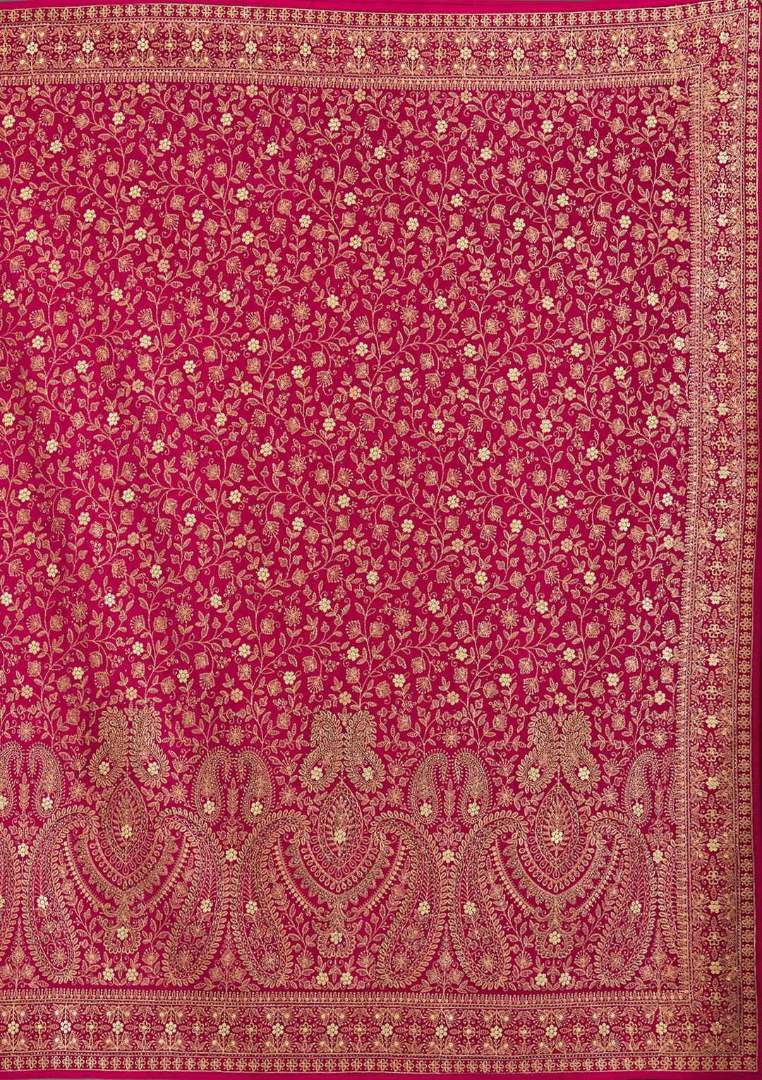 Rani Pink Zariwork Georgette Saree-Koskii