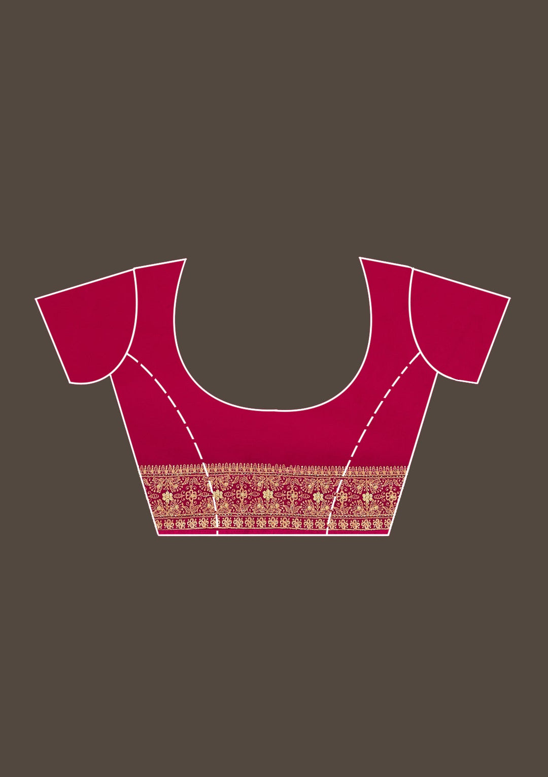 Rani Pink Zariwork Georgette Saree-Koskii