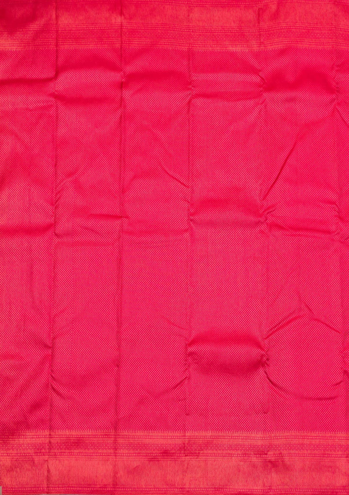 Rani Pink Zariwork Pure Silk Saree-Koskii