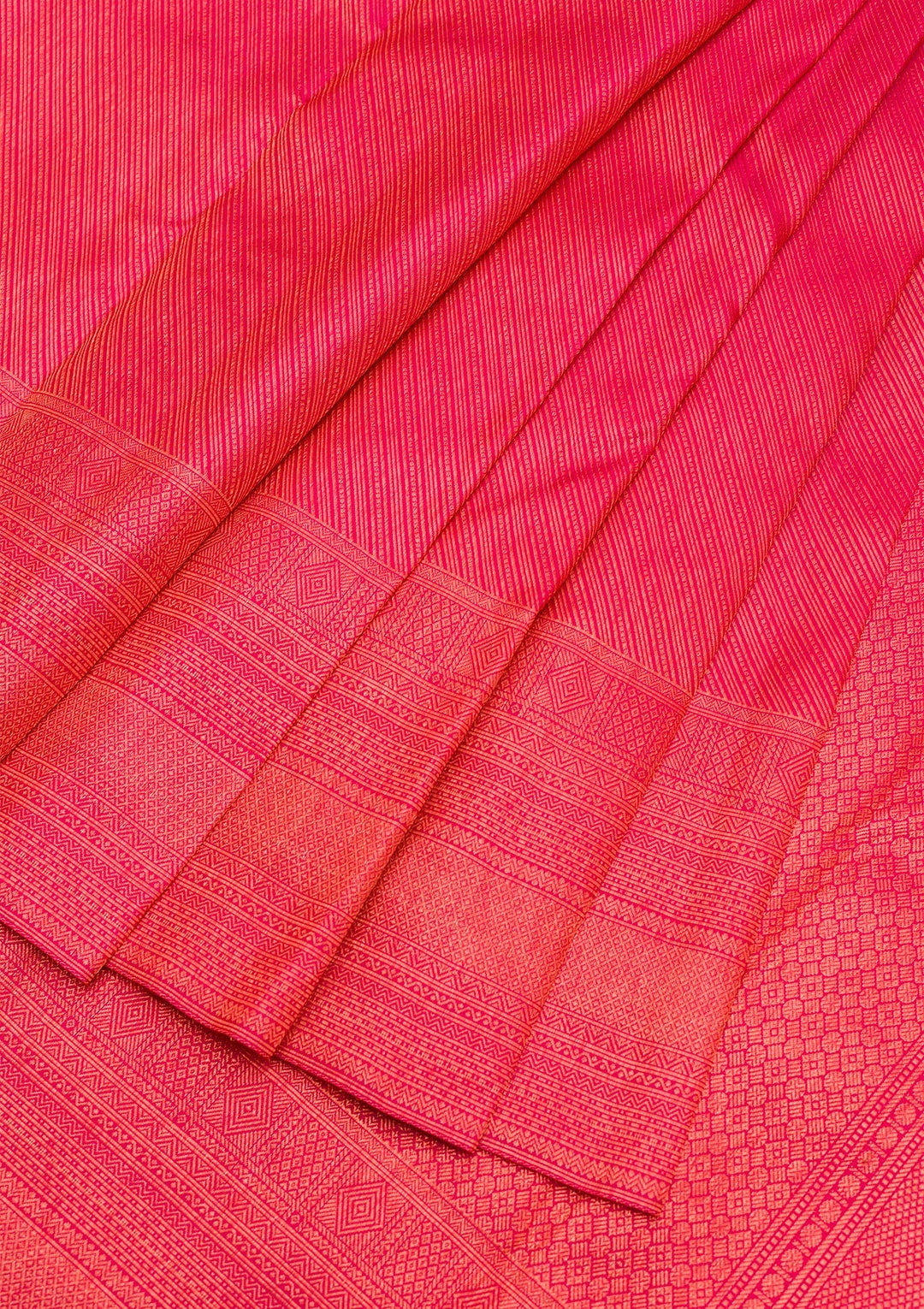 Rani Pink Zariwork Pure Silk Saree-Koskii
