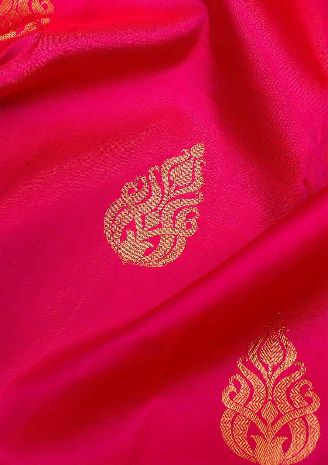 Rani Pink Gold Zariwork Pure Silk Saree - Koskii