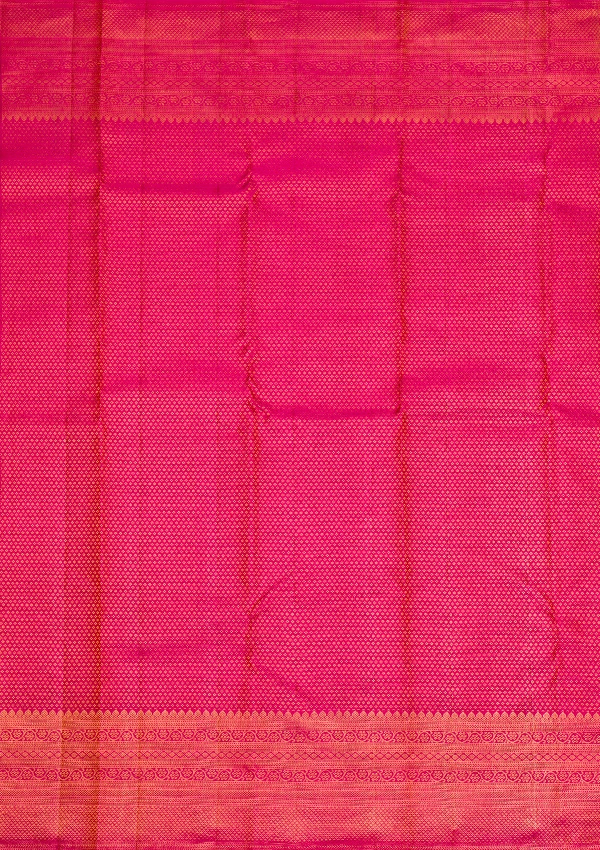Rani Pink Gold Zariwork Pure Silk Saree - Koskii