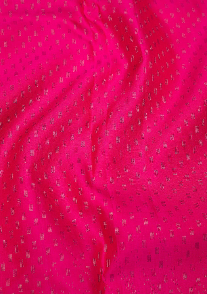Rani Pink Zariwork Pure Silk Saree-Koskii